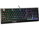 MSI Vigor Gaming Keyboard - Mechanical Membrane Switches, RGB, Water Repellent & Splash-Proof, DPI - Black