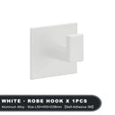 Black Aluminum Wall Hooks Set for Modern Bathroom Organizer