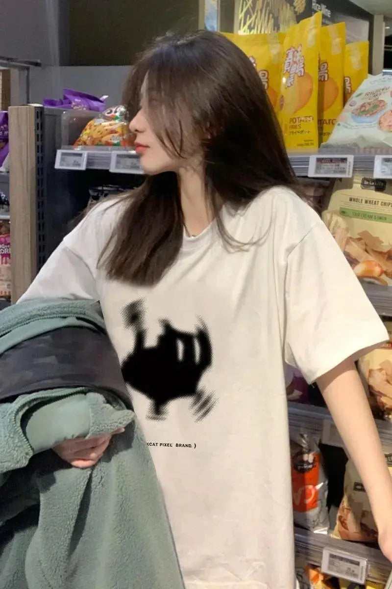 Y2K Aesthetic Harajuku Tee Retro Streetwear For Women