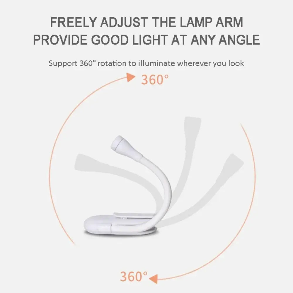Portable LED Book Light USB Rechargeable Eye Protection Lamp