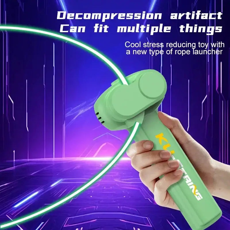 Glow In The Dark String Rope Launcher Stress Relief Toy