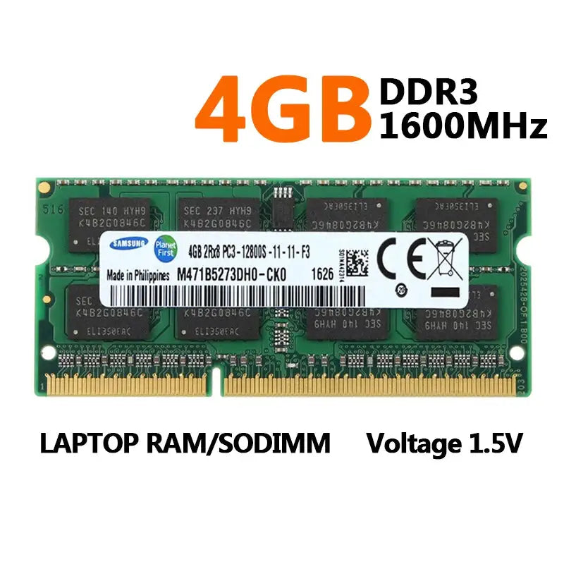 Samsung Laptop Ram DDR3L DDR3 2GB 4GB 8GB 1600Mhz SO-DIMM PC3-12800 PC3L-12800 Notebook DDR3 Dual Channel