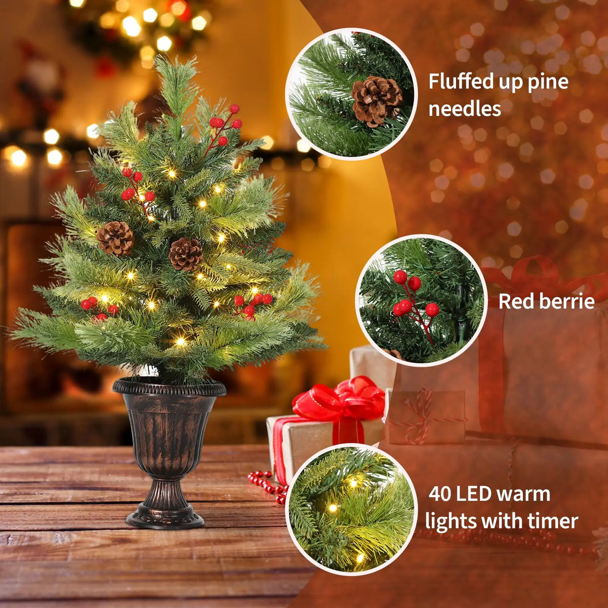 Mini Artificial Festive Decor