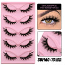 GROINNEYA Vegan 3D Mink Strip Lashes for Natural Looks