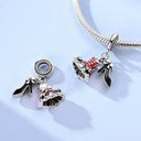 Sterling Silver Bright Red Charm