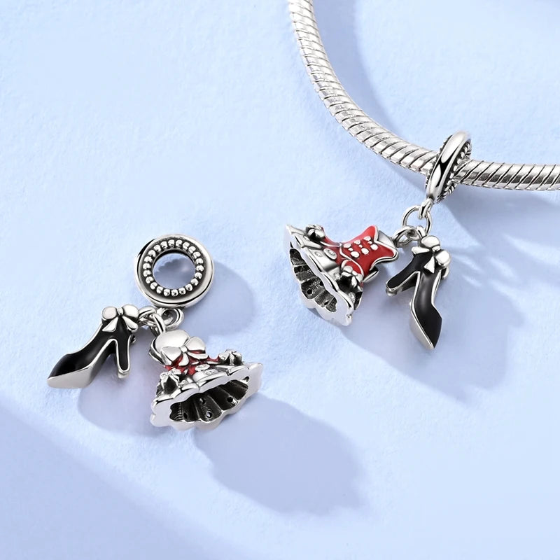 Sterling Silver Bright Red Charm