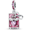 Charm Beads Sterling Silver Pink