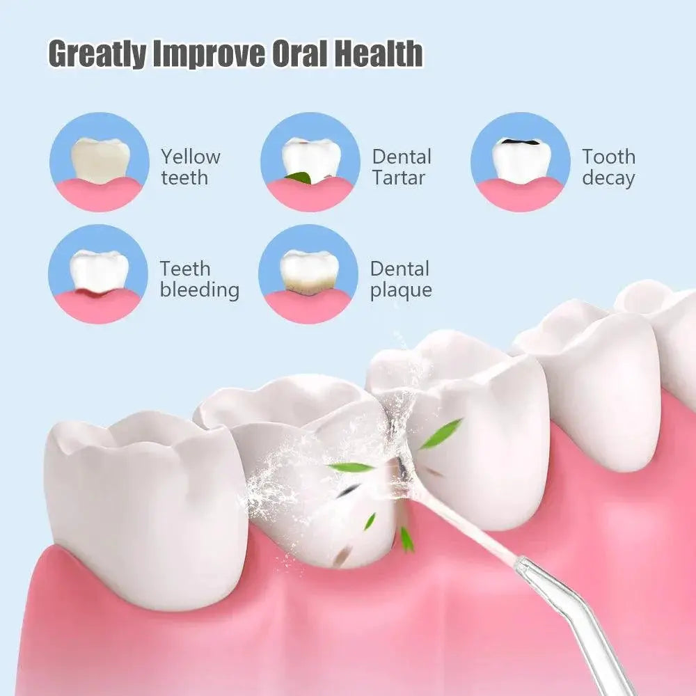 Portable USB Rechargeable Dental Water Flosser With 4 Tips