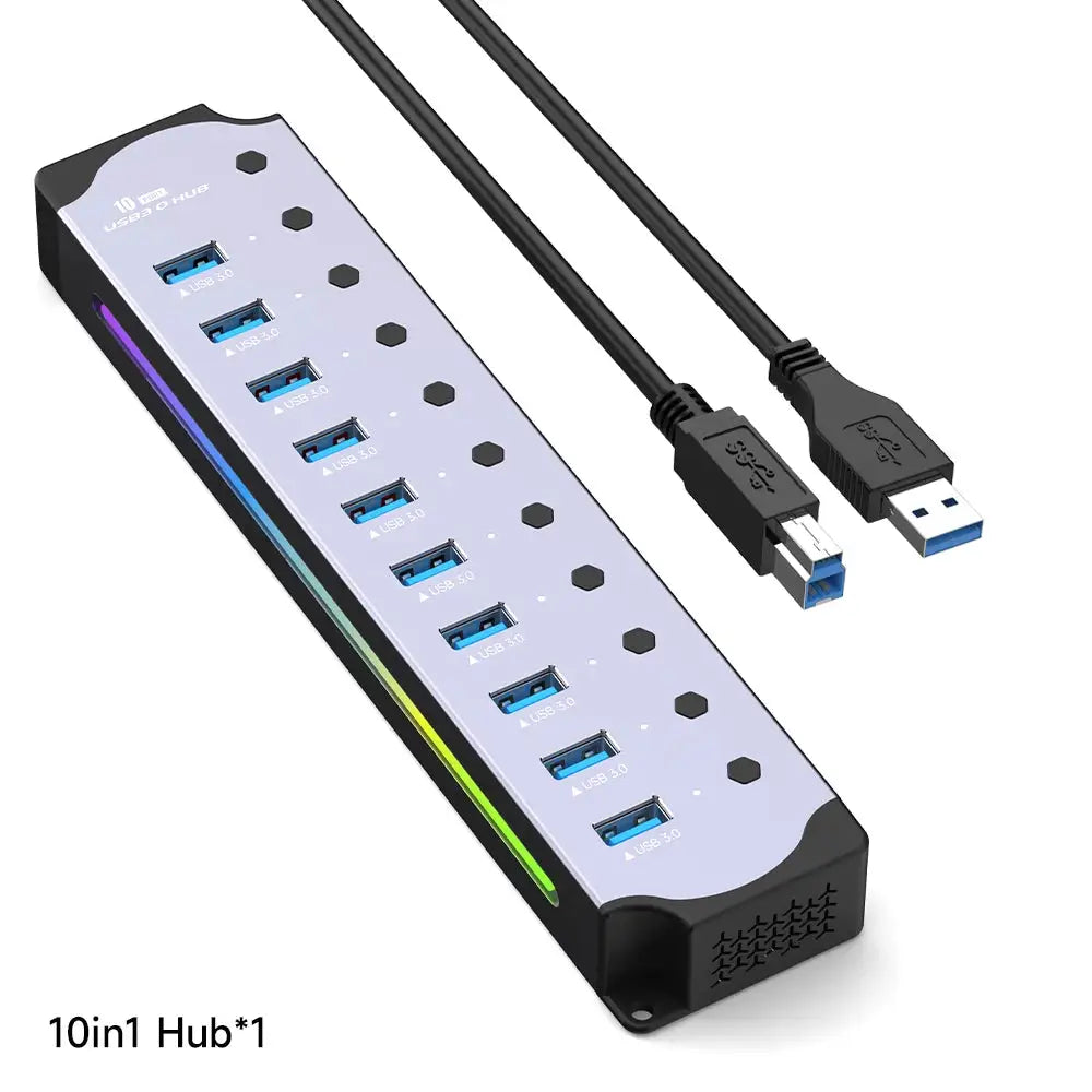 Port USB Hub - Powered RGB Switch — product view 8