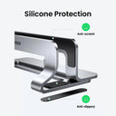 Vertical Laptop Stand: Stylish Aluminum Dock for Space-Saving