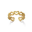 Luxury Gold Stainless Steel Rings Elegant Jewelry Set for All