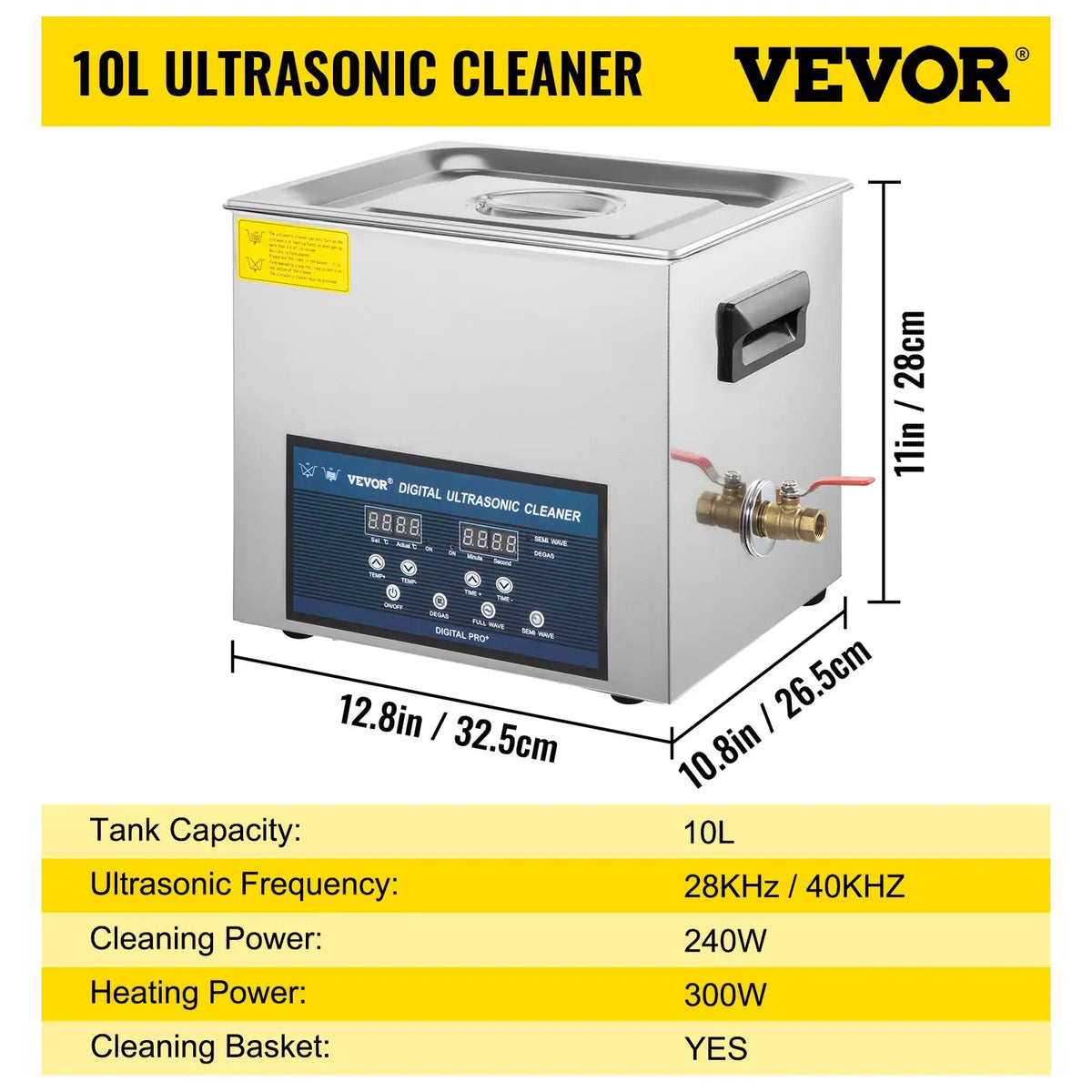 SucceBuy Ultrasonic Cleaner Dual Frequency Digital Portable — product view 8