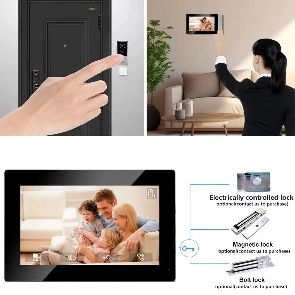 7inch Indoor Monitor Video Intercom System Visual Doorphone Camera Video Doorbell Door Phone Kits for Home IP Villa Apartment