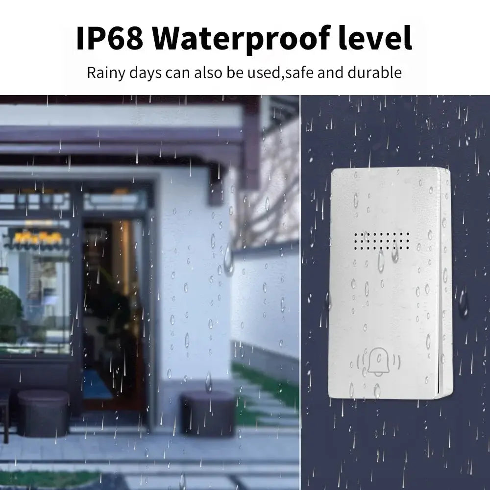 New Wireless Doorbell Waterproof Plug Button No Battery Required Ring Bell Chimes Sets Home Smart Door bell 38 ringtones by stepyours.com
