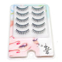 Crisscross 3D Faux Mink Eyelashes Set - 5 Pairs Glamorous