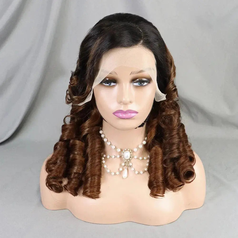 Bouncy Curly 13x4 Lace Human Hair Wig 300 Percent Density