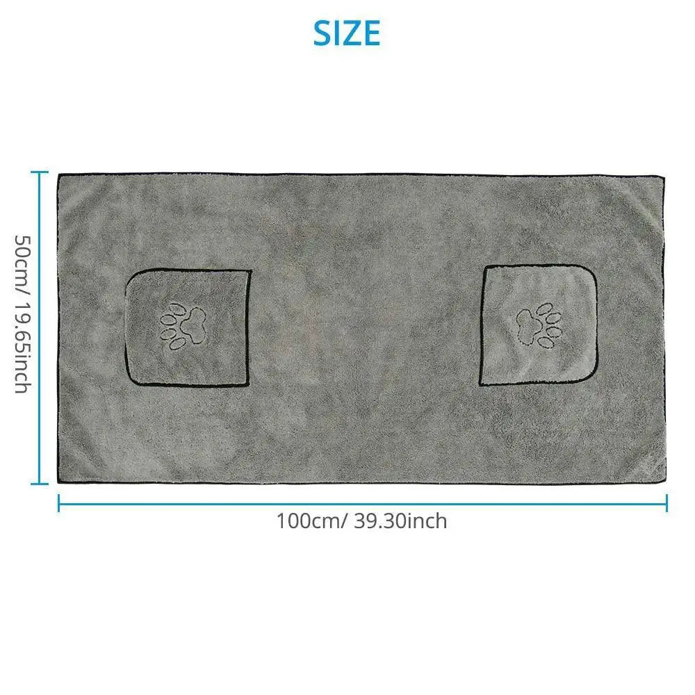 Super Absorbent Pet Towel Robe For Quick Dry 50x100cm