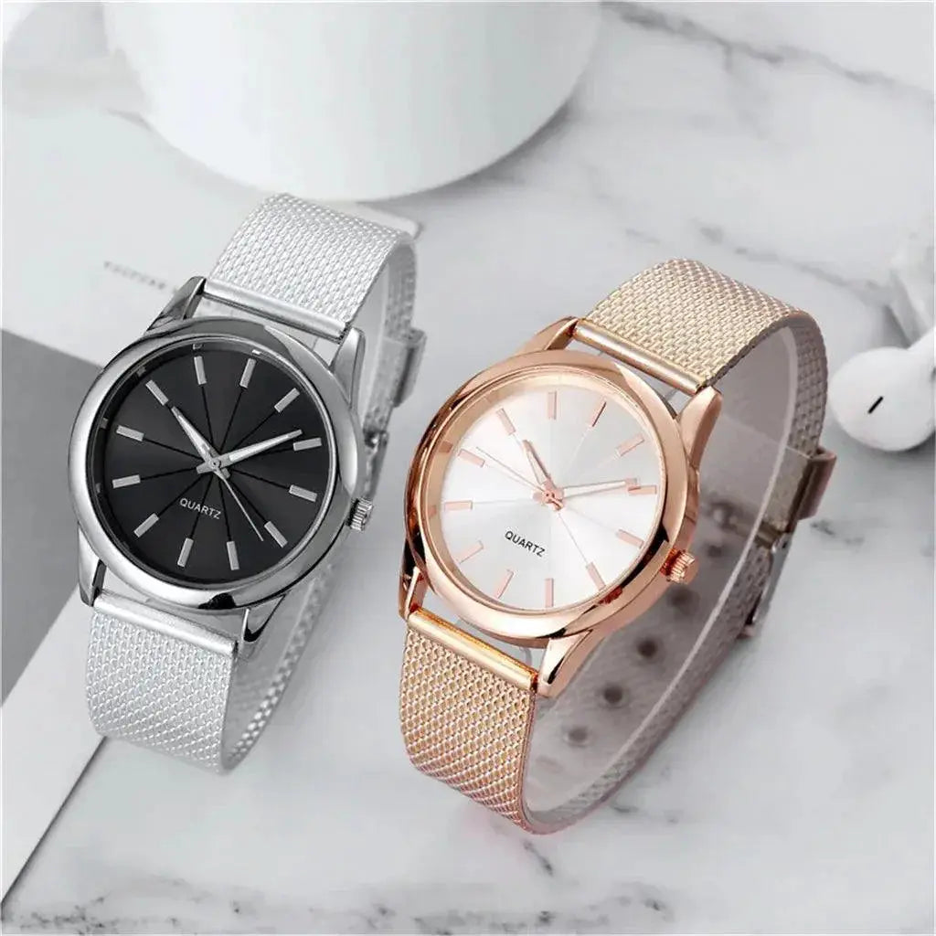 Stainless Steel Quartz Women's Bracelet Watch Timeless