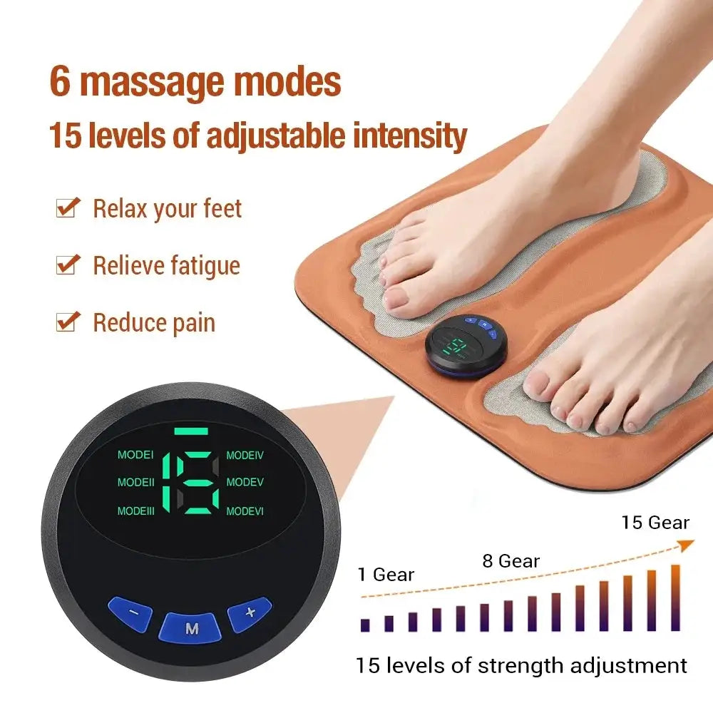 Smart 3D Foot Massage Pad Feet Massager Improve Blood Circulation Foot Massager Relax Muscles Slim Legs Rechargeable Foot Pad