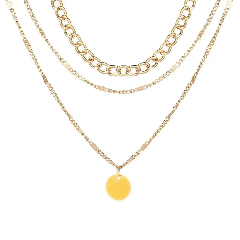 Vintage Necklace On Neck Chain For Women Layered Jewelry