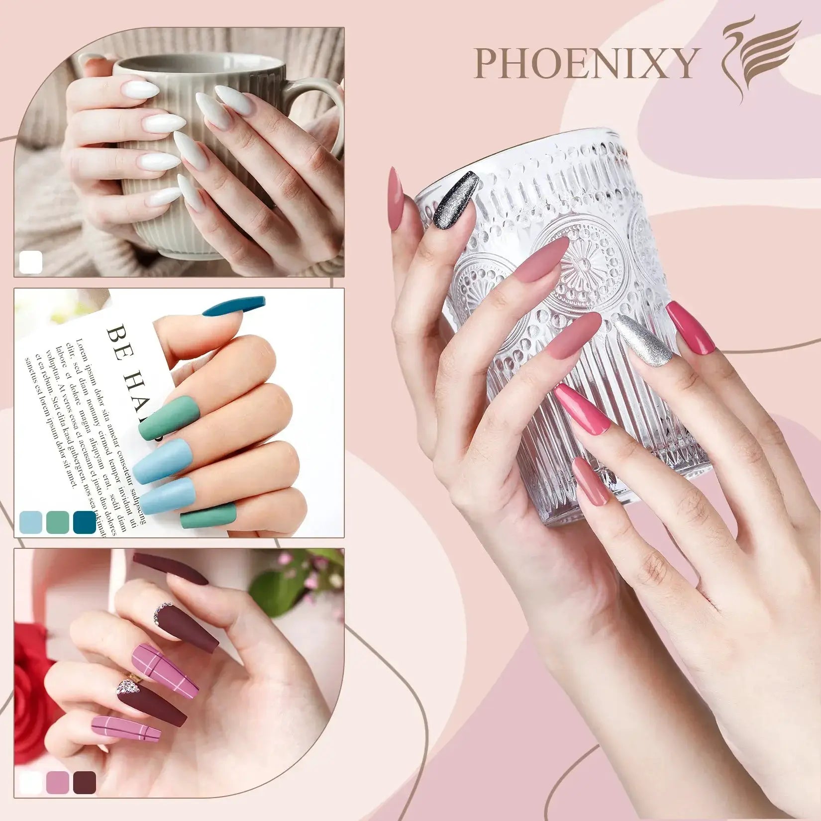 Phoenixy 38 Piece 8ml Gel Nail Polish Set Spring Summer