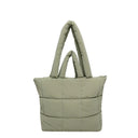 Puffer Tote Bag for Women Lightweight Down Cotton Handbag