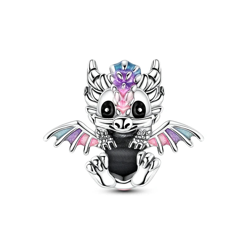 Sterling Silver Fire Dragon T-rex