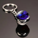 Zodiac Glass Ball Keychain Stylish Astrology Accessory