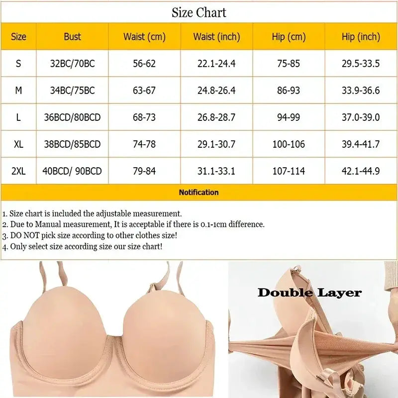 Silky Underwire White Bodysuit Shapewear For Women