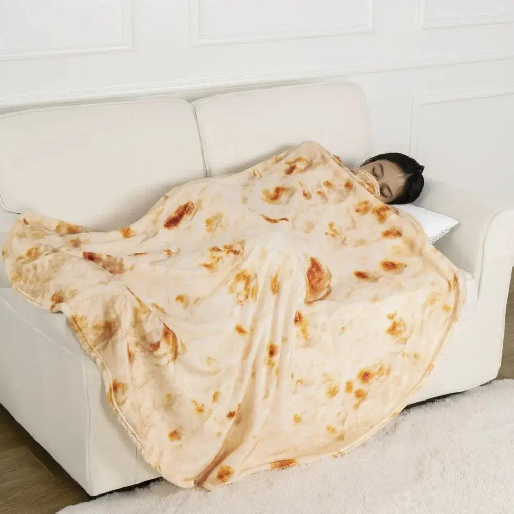 Multi Size Funny Round Corn Tortilla Blanket Soft Warm Throw