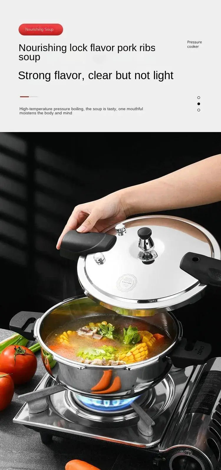 Induction Compatible Pressure Cooker Pot 18cm Stainless