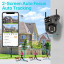 4K AI Outdoor PTZ Security Camera with Auto Tracking Lens