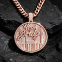 Iced Out Bridge Round Pendant