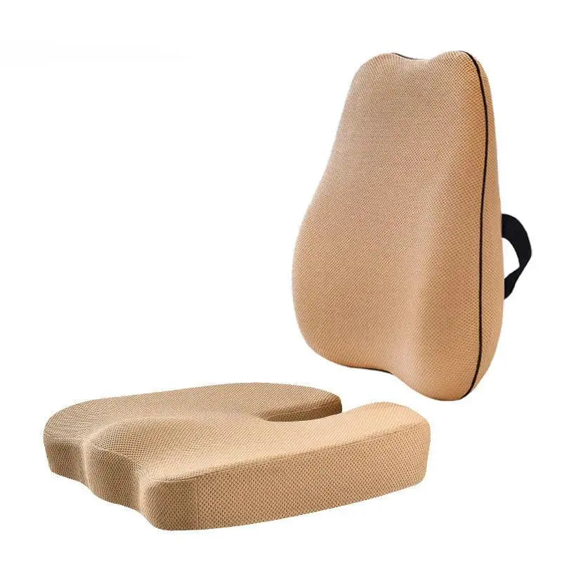 Ergonomic Memory Foam Seat Cushion and Back Pillow Set