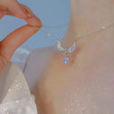 Zircon Star Pendant Necklace Elegant Fashion Jewelry