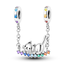 Cat Collection Silver Charm Bead