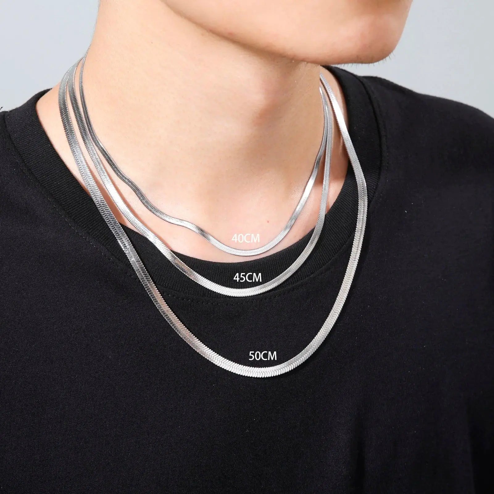 Skyrim Stainless Steel Snake Chain Necklace Gold Color