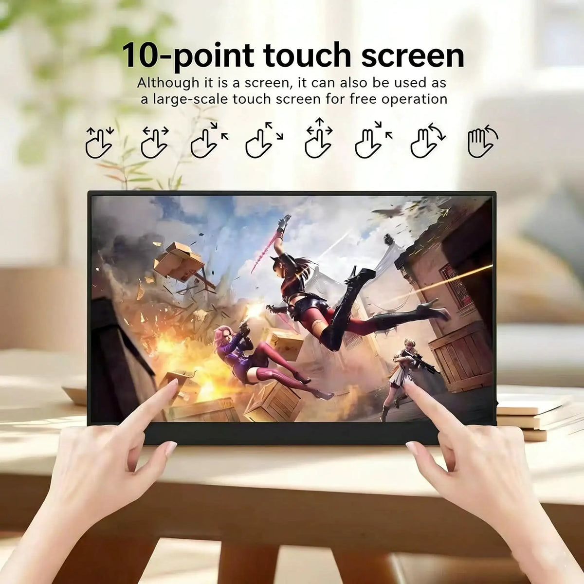 13.3-inch Touchscreen Portable Monitor with Optional 100% SRGB, 10-Point Touch, 1920x1200 IPS Laptop Screen Extender, 16:10 Aspe