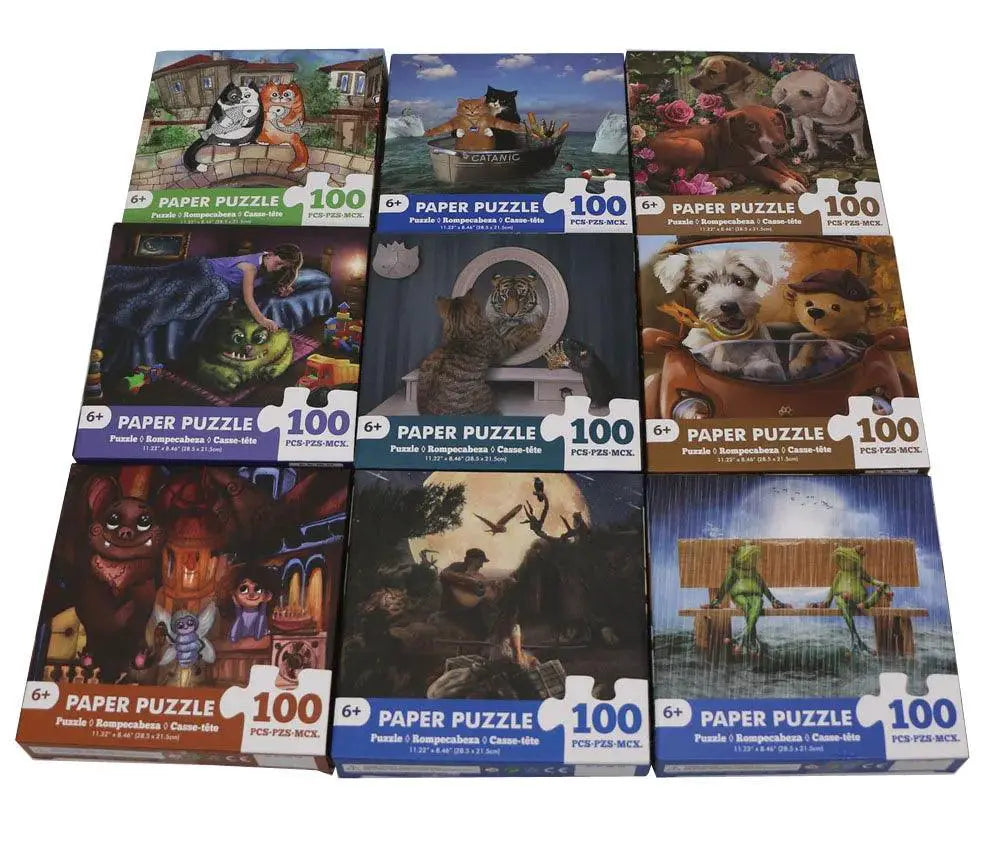 Dog Animals Jigsaw Puzzle Toy for Relaxation and Learning
