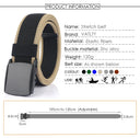 VATLTY Metal Free Men's Elastic Belt Quick Release Nylon Buckle