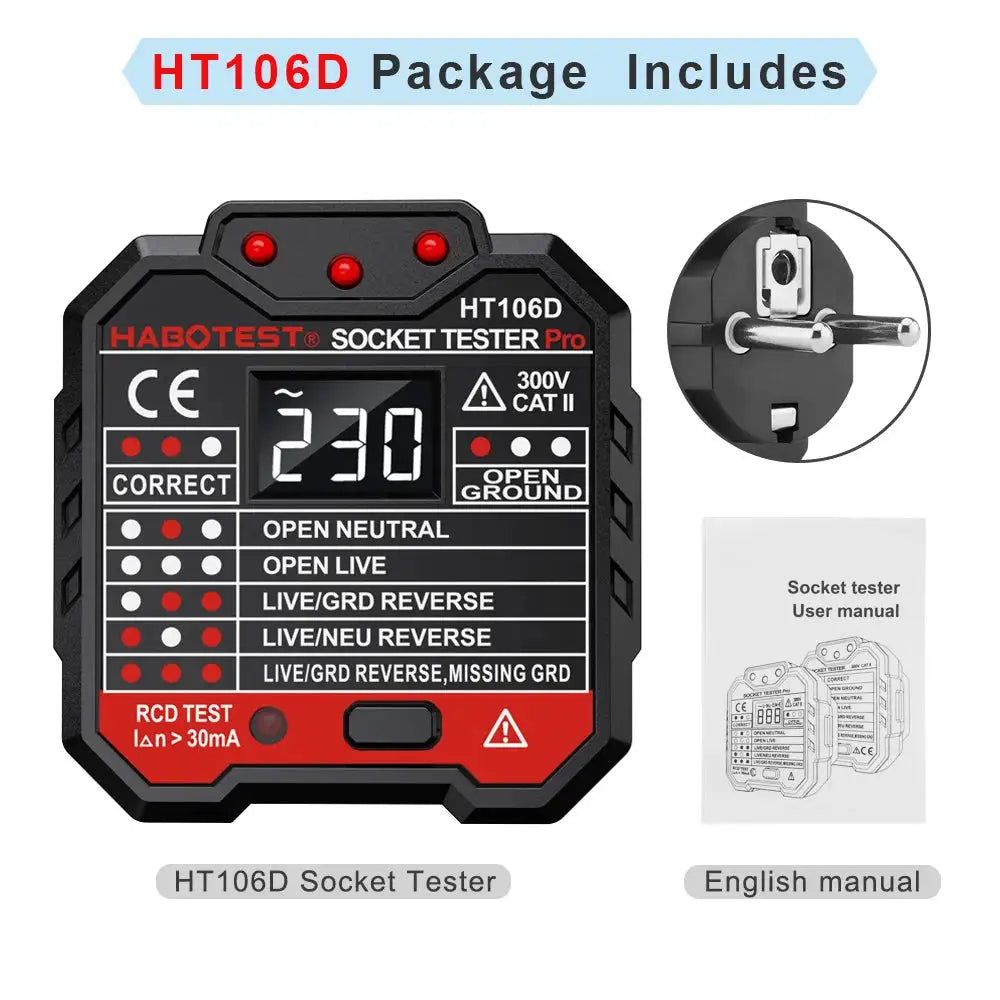 Digital Socket Test - RCD Polarity Check -  product image