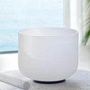 432Hz/440Hz Frosted Quartz Crystal Singing Bowl for Yoga
