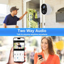 Solar Outdoor Security Camera Rechargeable Battery Alexa Supported