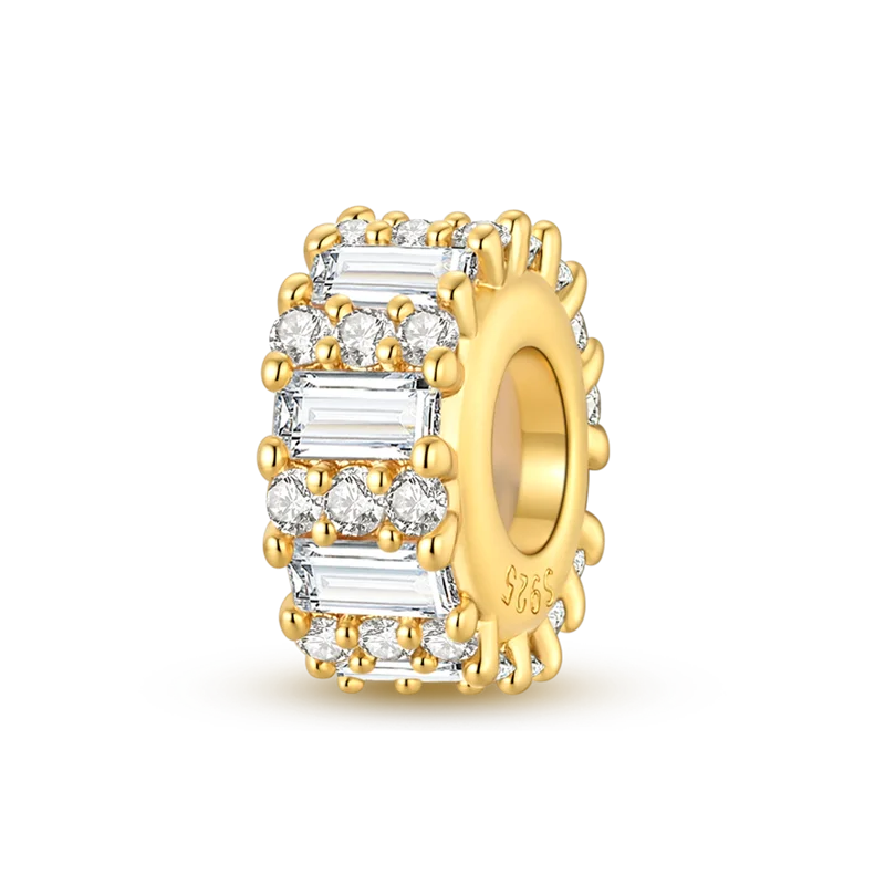 Sparkling Gold Plated Camera Charm