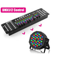 4 Pack 36 LED RGB Stage Uplights Rechargeable