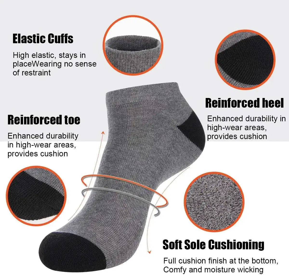 10 Pairs of Breathable Men's Running Socks for Spring Fitness - OurLum.com