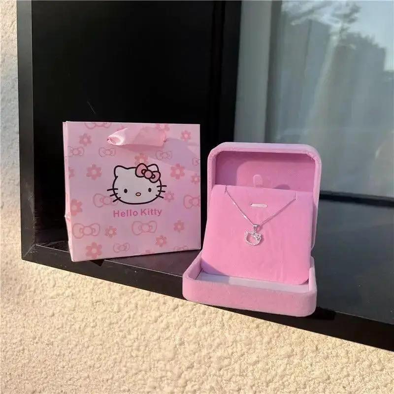 Hello Kitty Zircon Pendant Sparkling Elegance Jewelry