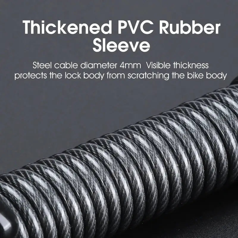 Portable Anti Theft Cable Lock For Helmets And Bikes - product image 5