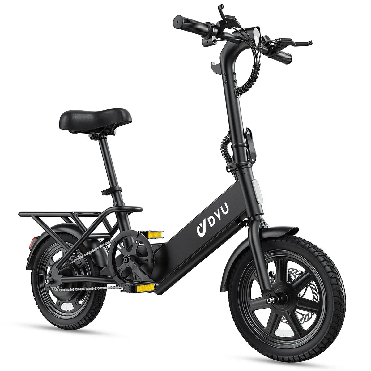 【1 Year Warranty】DYU C3 14 inch Folding Electric Bicycle Peak 500W Motor 280WH Battery Electric Bike,20mph City E-bike UL2849
