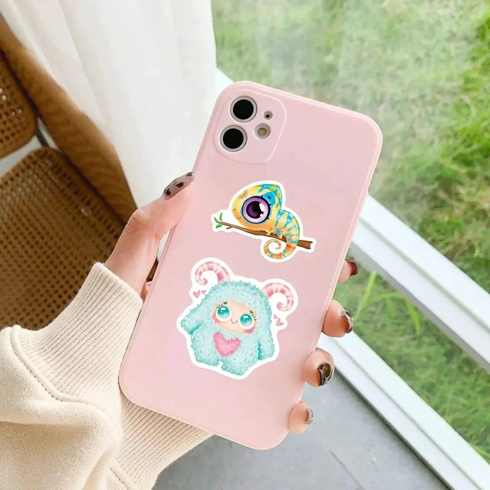 Cute Big Eyes Animal Stickers for Laptop Phone Guitar Decor